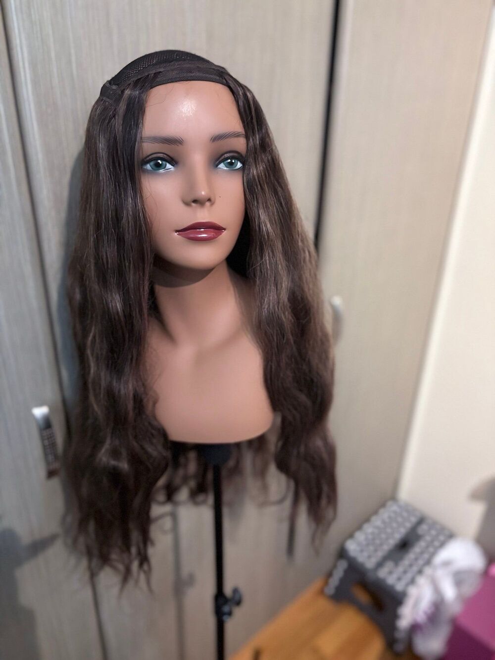 Irene wigs 100% Wavy human hair Hatfall wig 28”New